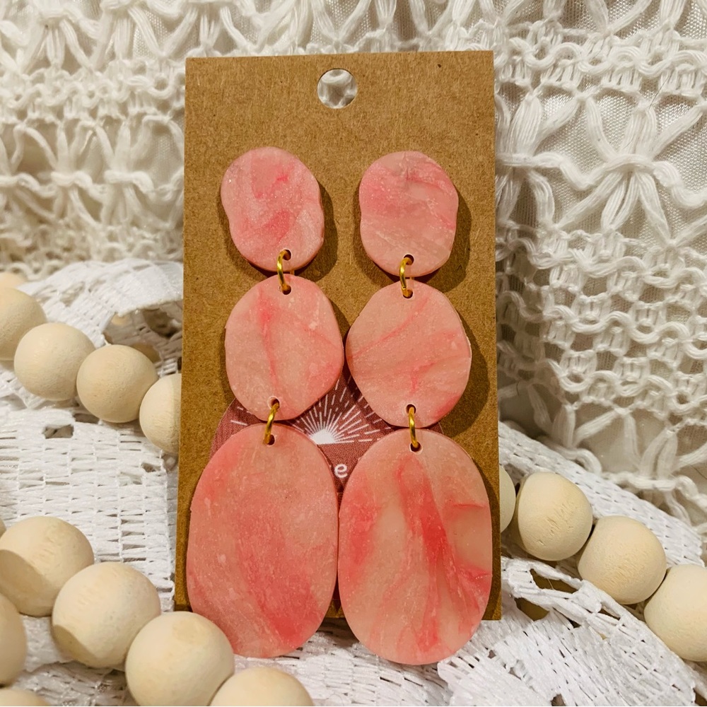 Rose quartz inspired earrings